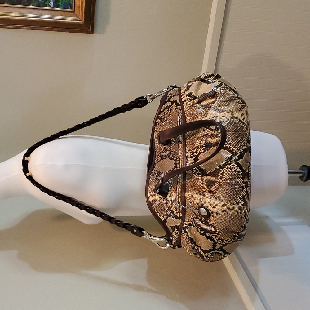 Like New Be & D Python Shoulder Bag - image 5